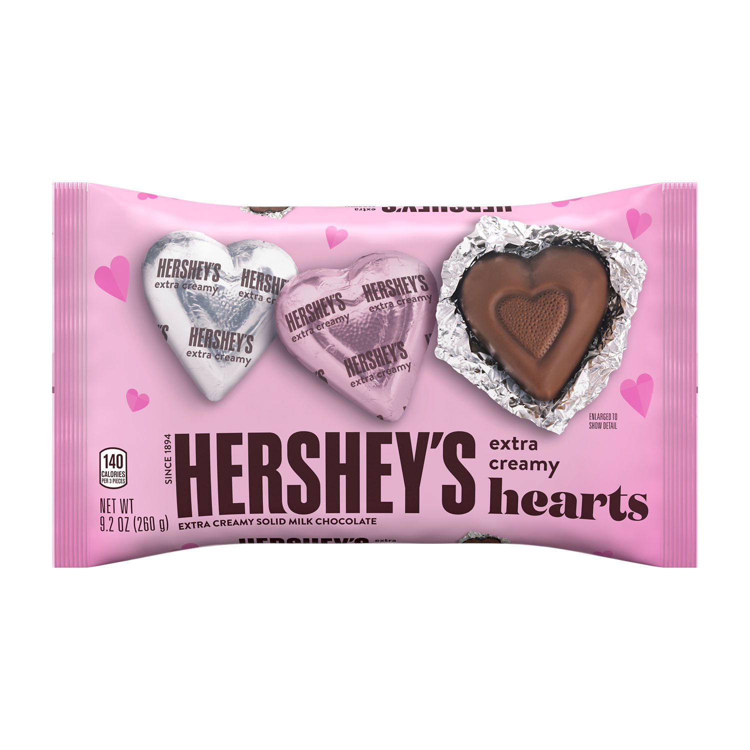 HERSHEY’S Milk Chocolate Hearts, Valentine’s Day, Candy Bag, 9.2 oz - THE HERSHEY COMPANY