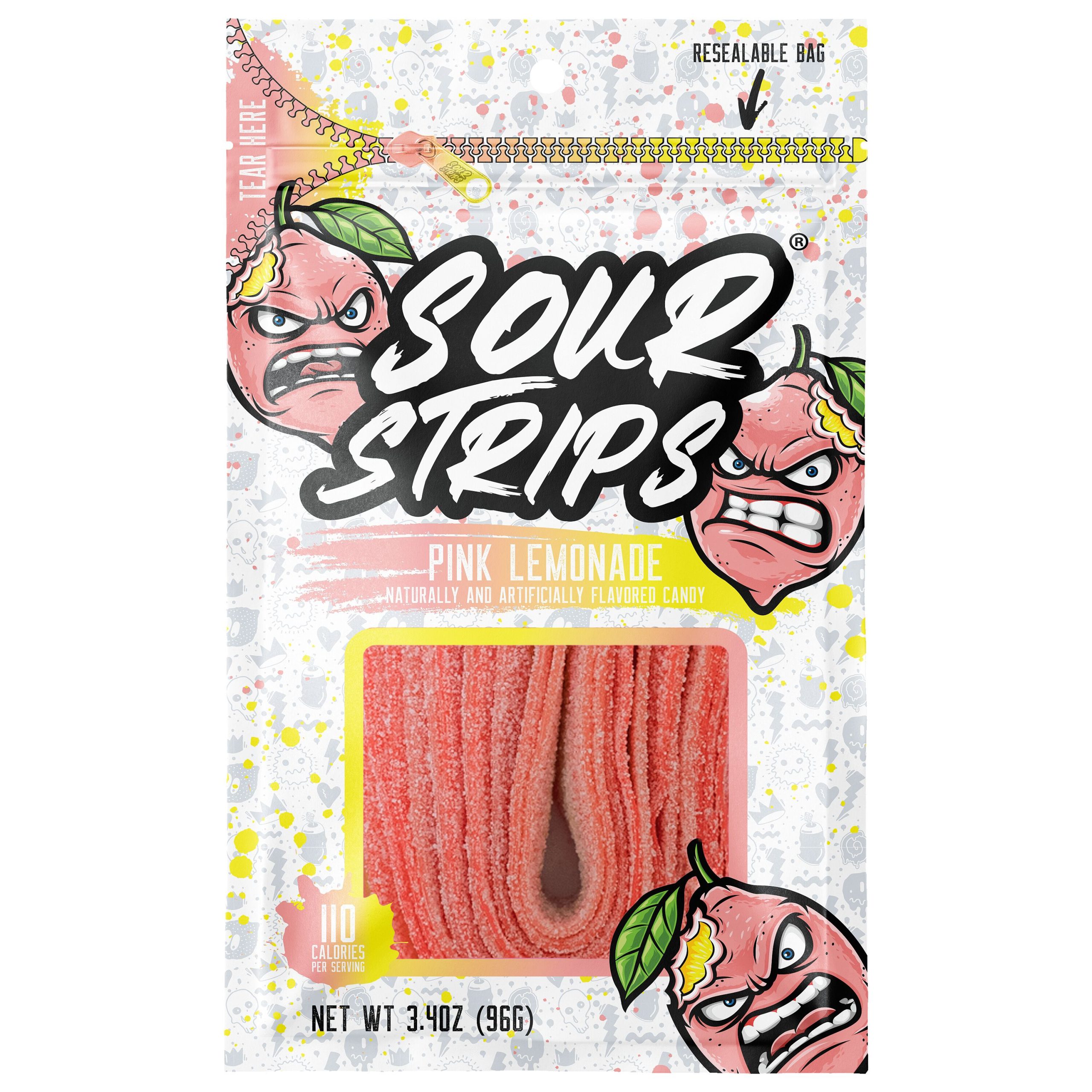 Sour Strips Pink Lemonade Candy Peg Bag, 3.4oz - THE HERSHEY COMPANY