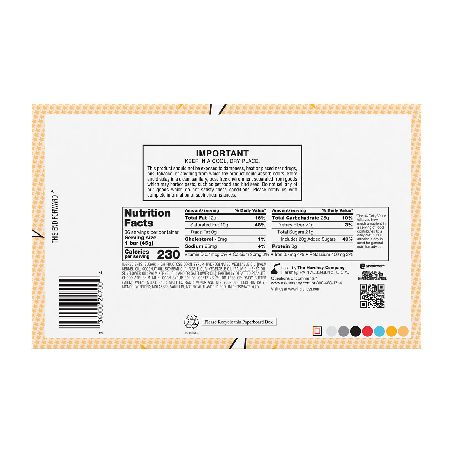 WHATCHAMACALLIT Chocolate, Caramel, and Peanut Crisps Candy Bars, 1.6 oz (36 Count) - THE HERSHEY COMPANY