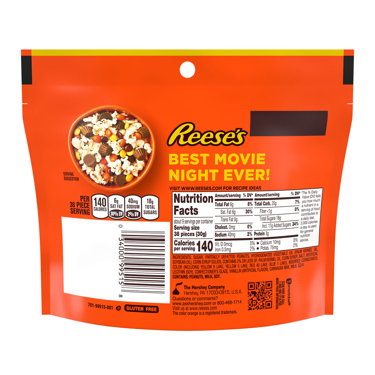 REESE’S PIECES Peanut Butter Candy Bag, 9 oz - THE HERSHEY COMPANY