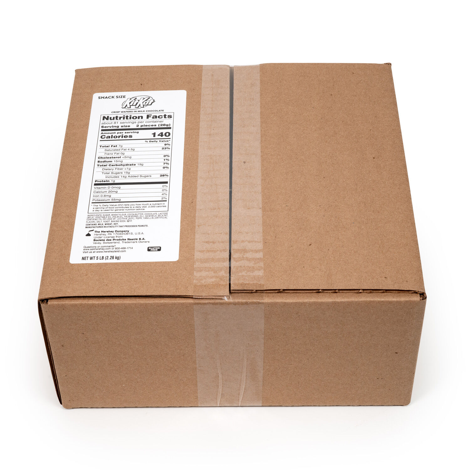 KIT KAT® Milk Chocolate Wafer Candy Bars Snack Size 5lb Bulk Box - THE HERSHEY COMPANY