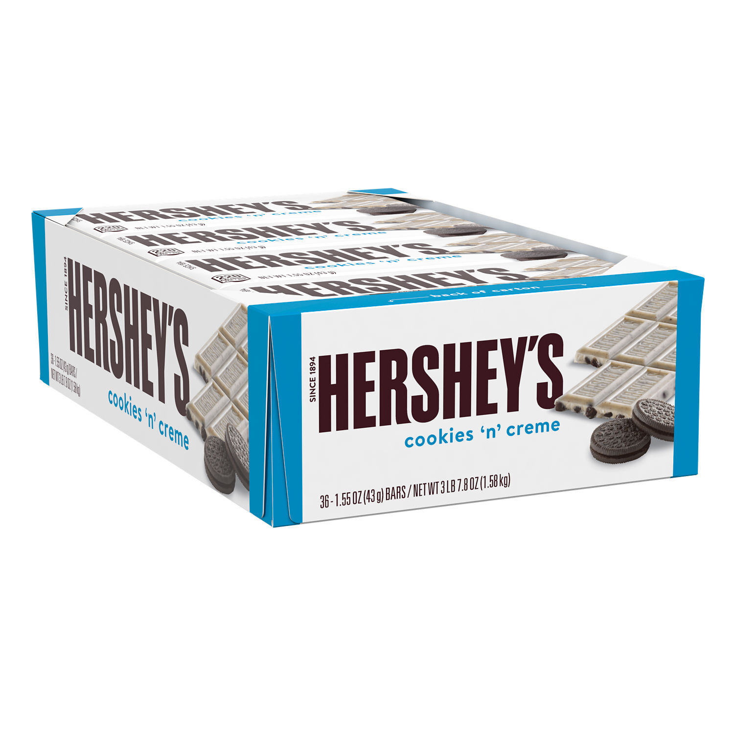 HERSHEY’S Cookies ‘n’ Creme Candy Bars, 1.55 oz (36 Count) - THE HERSHEY COMPANY