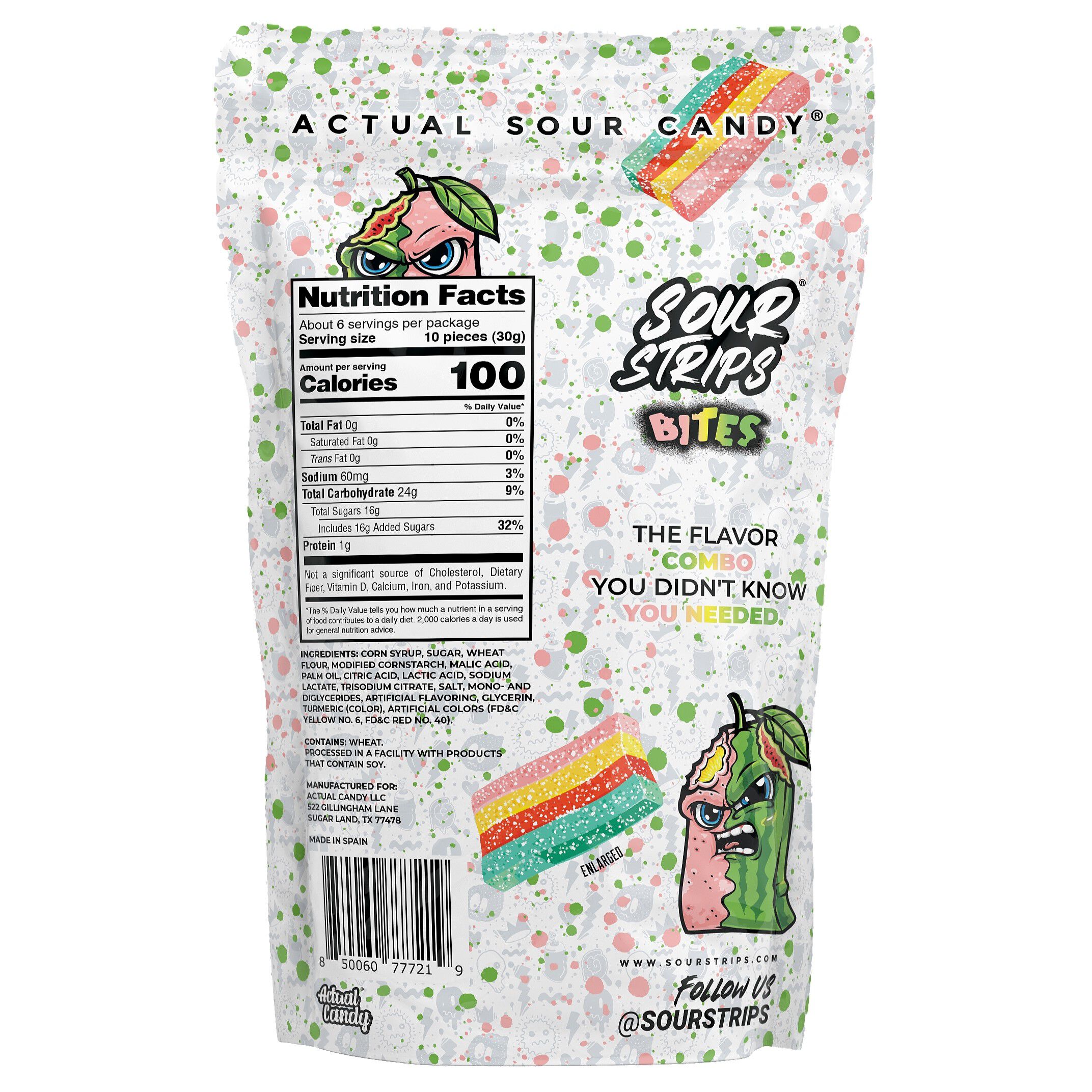 Sour Strips Melonade Bites Candy Bag, 6.35oz - THE HERSHEY COMPANY