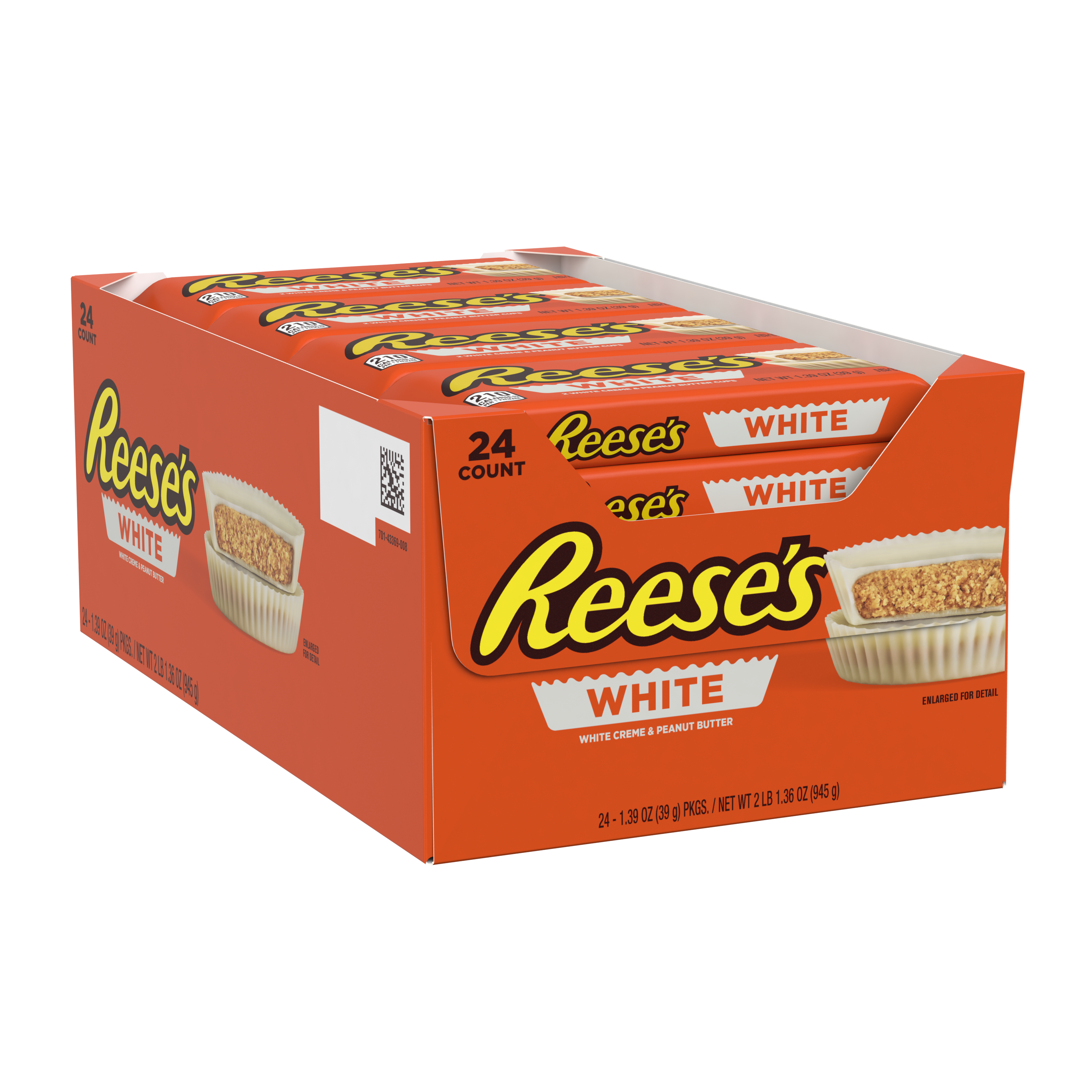 REESE’S White Creme Peanut Butter Cups, 1.39 oz (24 Count) - THE HERSHEY COMPANY
