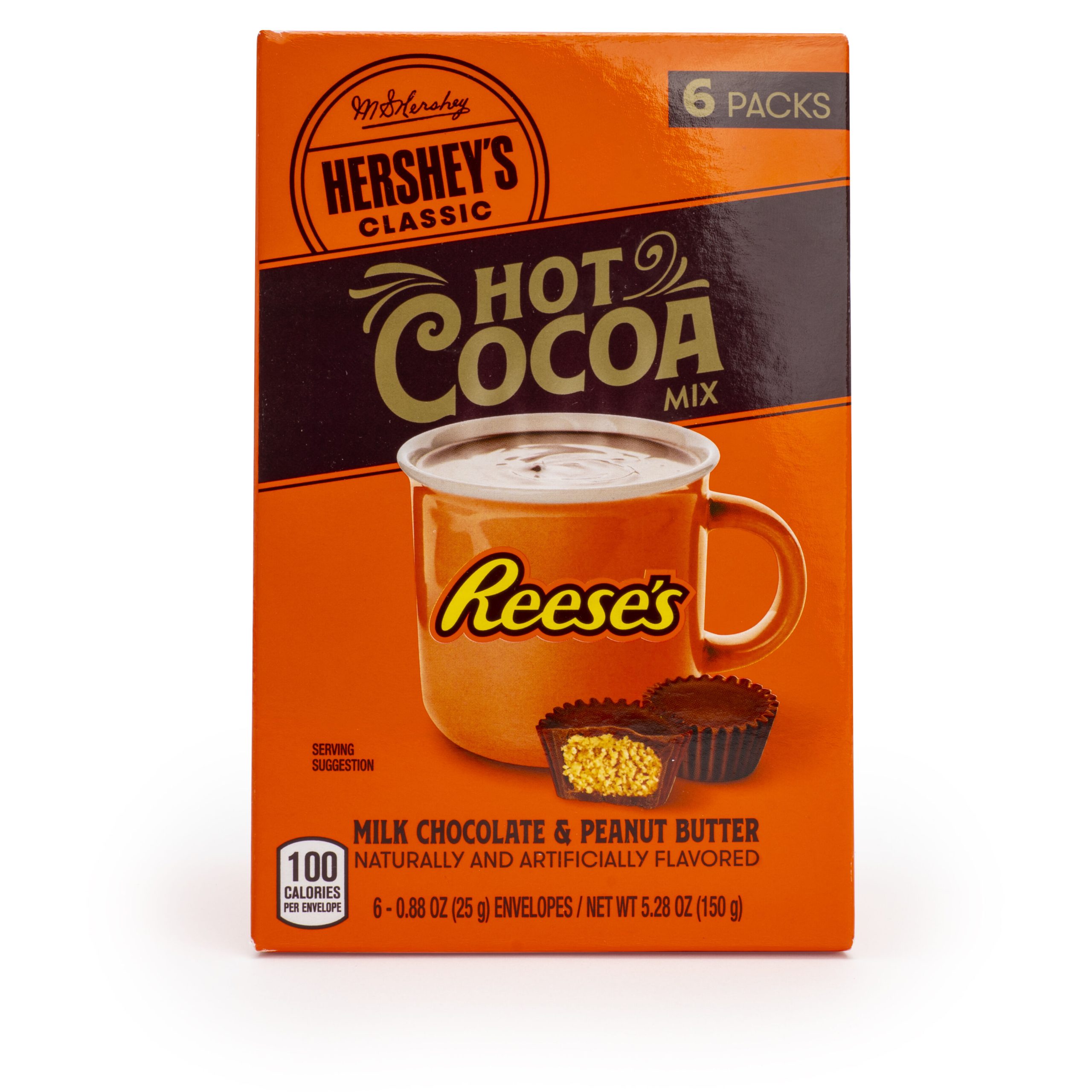 REESE’S Milk Chocolate and Peanut Butter Hot Cocoa Mix, 0.88oz (6 Count) - THE HERSHEY COMPANY